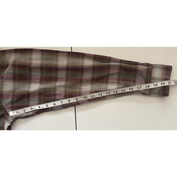 Eddie Bauer Relaxed Shirt Mens Large Multicolor Plaid Long Sleeve Button Casual - Picture 9 of 10